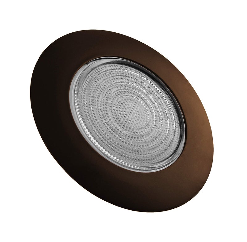 NICOR Lighting 6 inch Oil-Rubbed Bronze Recessed Shower Trim with Glass Fresnel Lens (17502OB) - Image 4